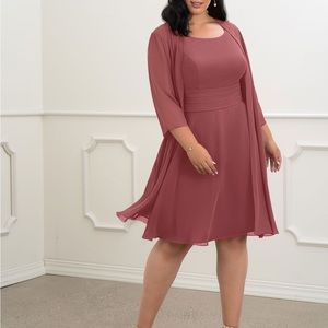 Beautiful Chiffon Knee Length Dress 🌸